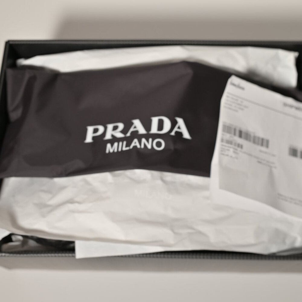 Prada Men's Allacciate Rush Triangle Logo Knit Sneakers - US10 - Picture 10 of 11